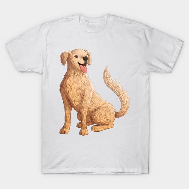 Golden Lab Puppy T-Shirt by PaperRain